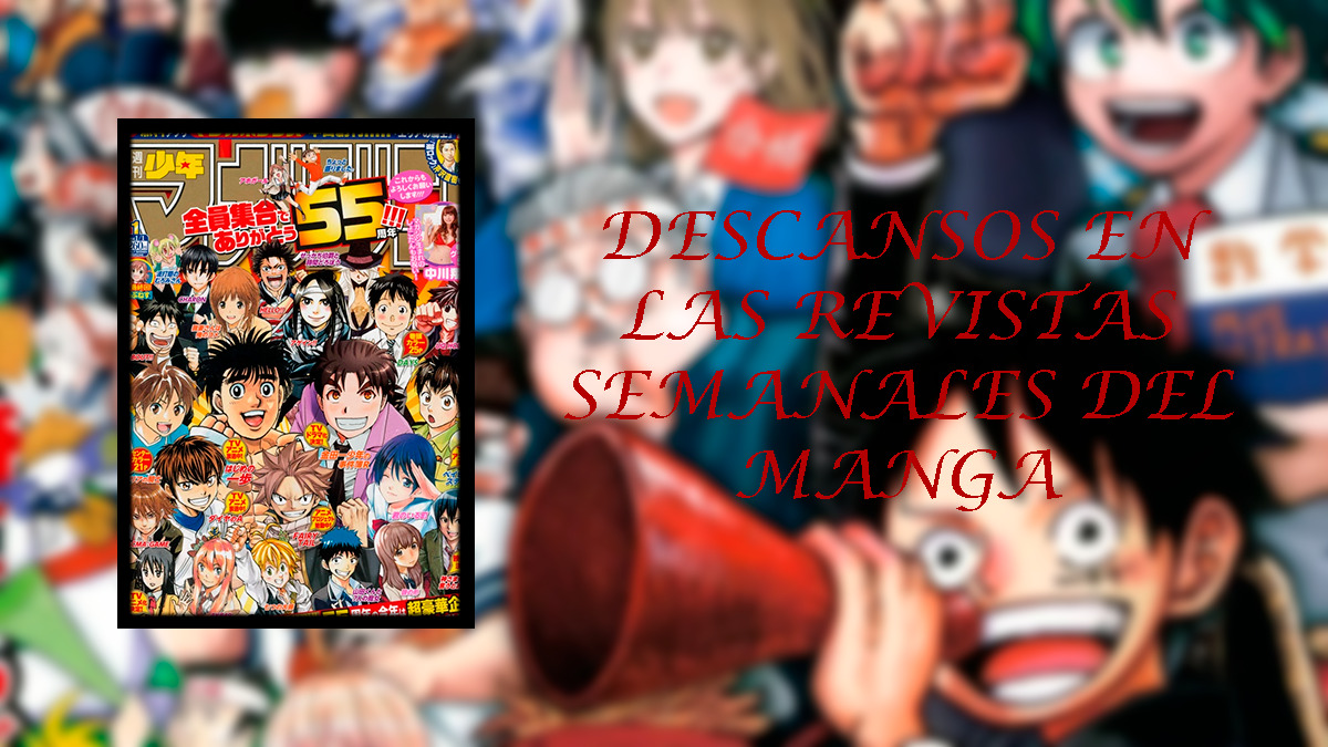 descanso de las revistas semanales de los mangas