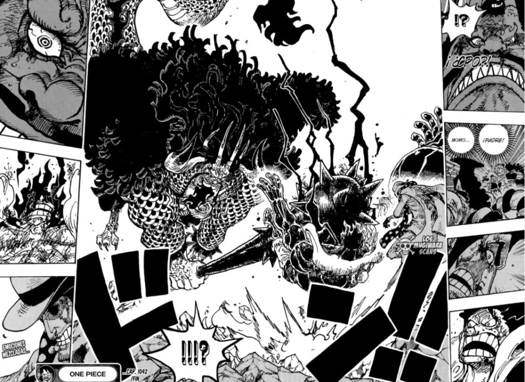 kaido derrota a luffy